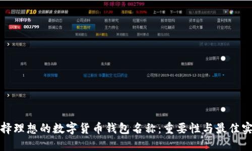 选择理想的数字货币钱包名称：重要性与最佳实践